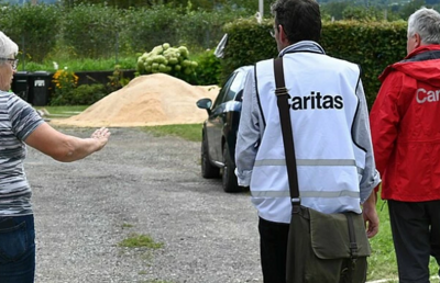Soforthilfe der Caritas Steiermark für Betroffene der schweren Unwetter in der Steiermark.